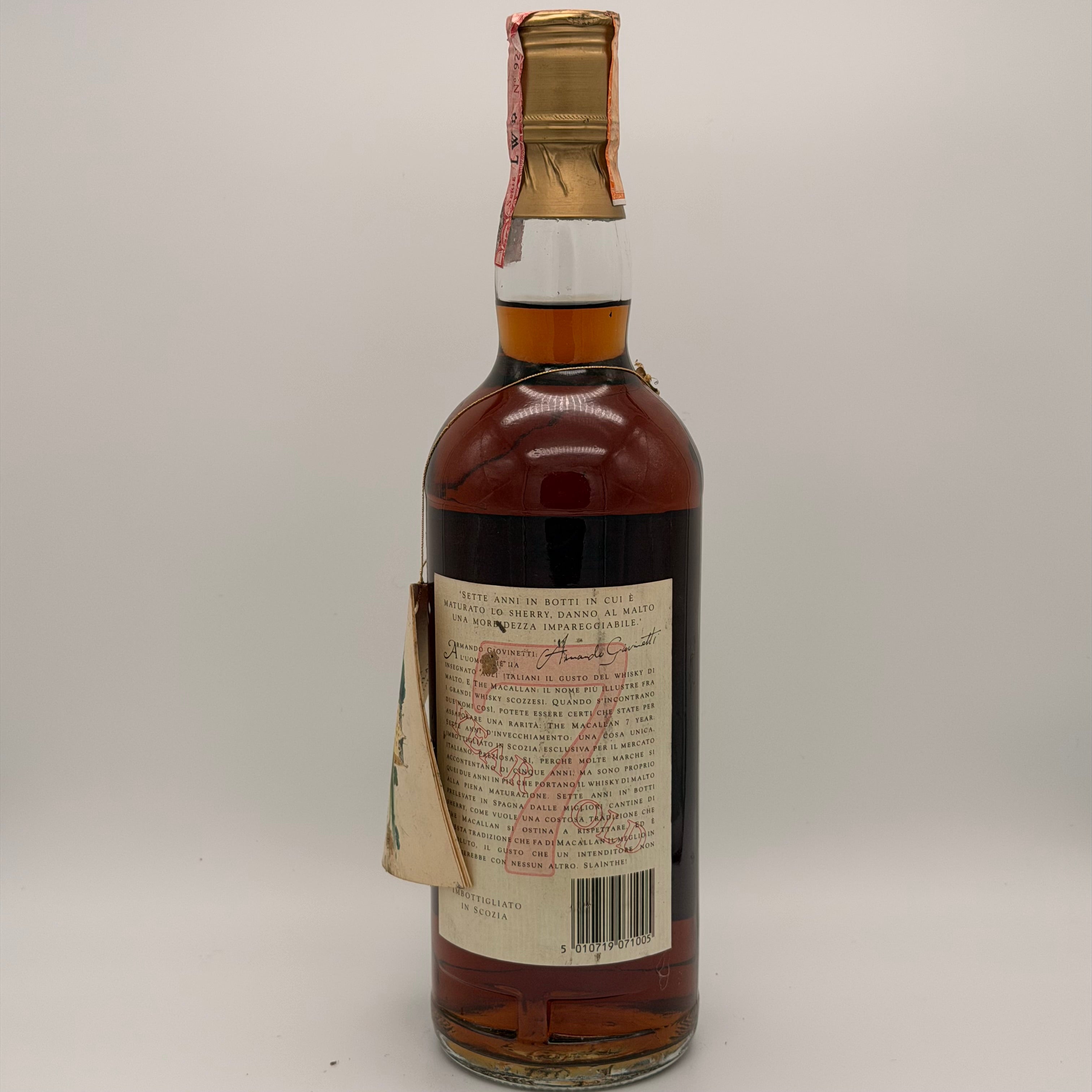 The Macallan 7 years old Giovinetti import