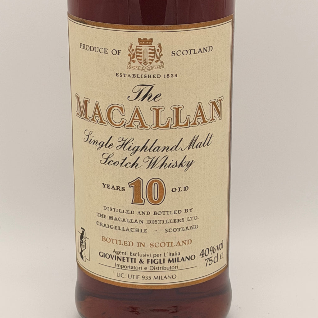 The Macallan 10 years old Giovinetti import