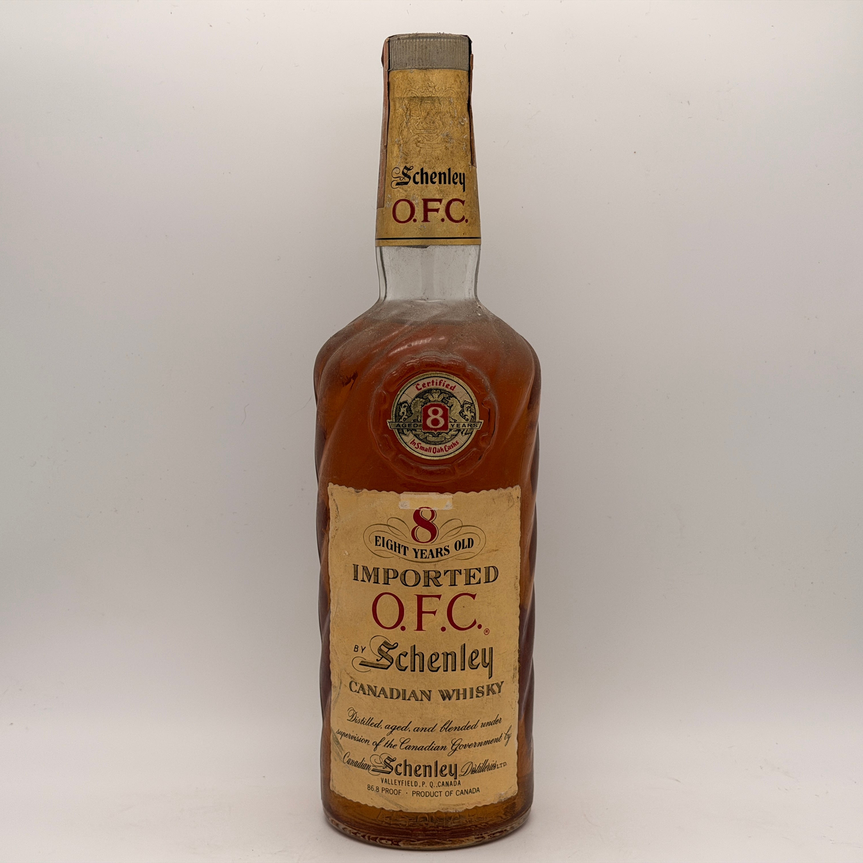Schenley O.F.C. 8 years old Imported