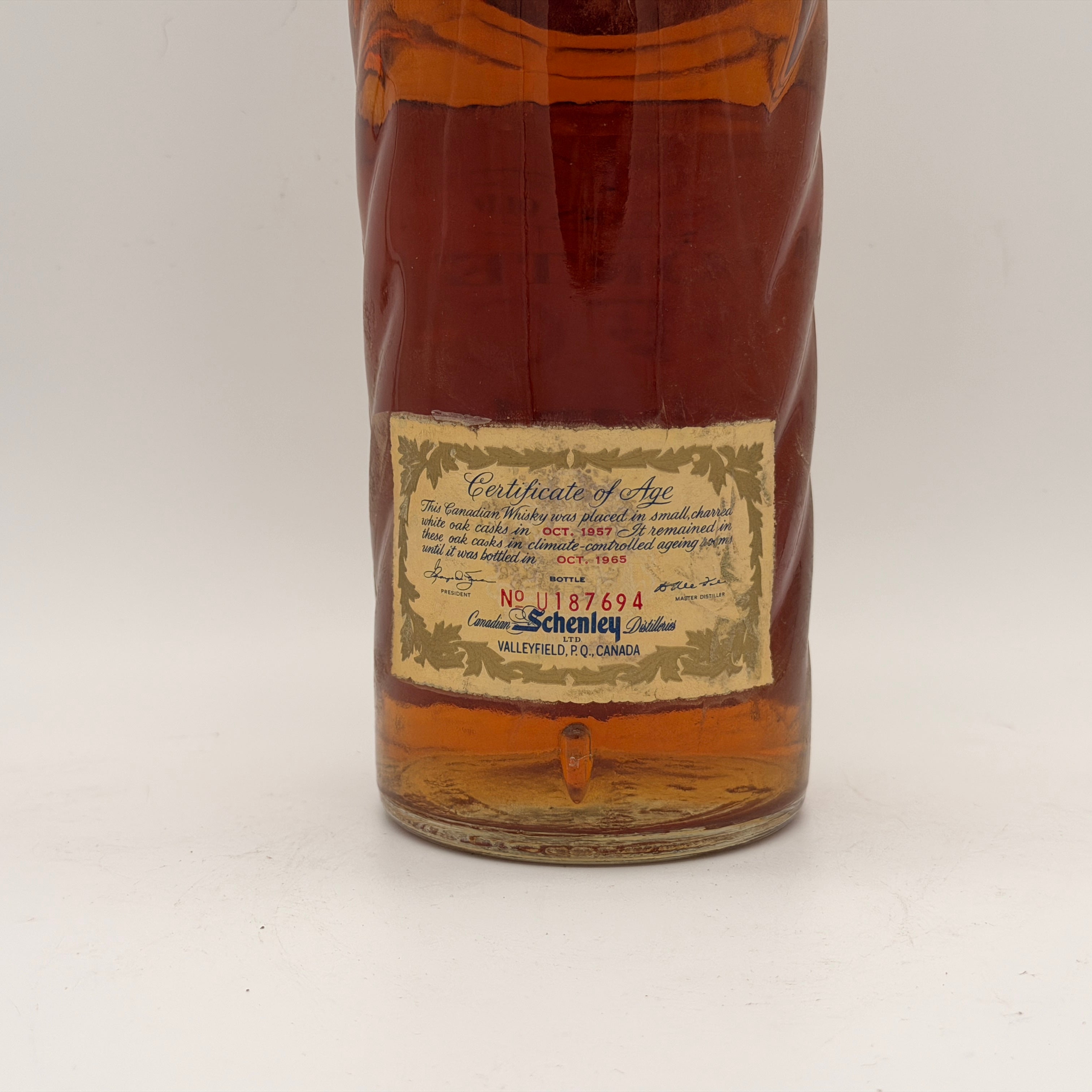 Schenley O.F.C. 8 years old Imported